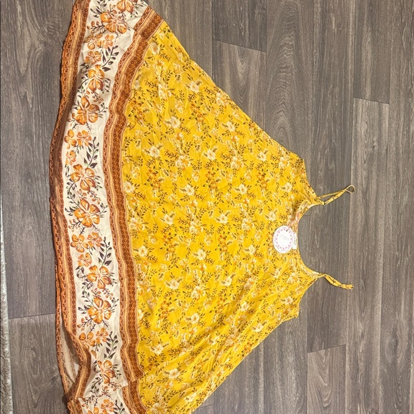 Umgee Mustard Floral Dress - Picture 5 of 6